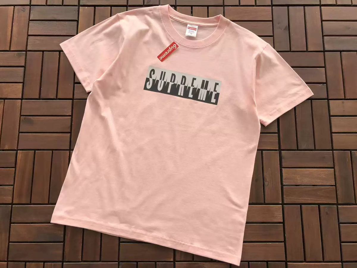 Supreme Split Box Logo T-Shirt - Light Pink