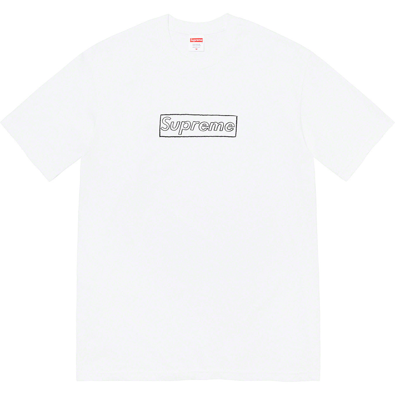 Supreme Chalk Box Logo Cotton Tee – White