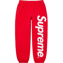 Supreme Vertical Logo Sweatpants – Red / White