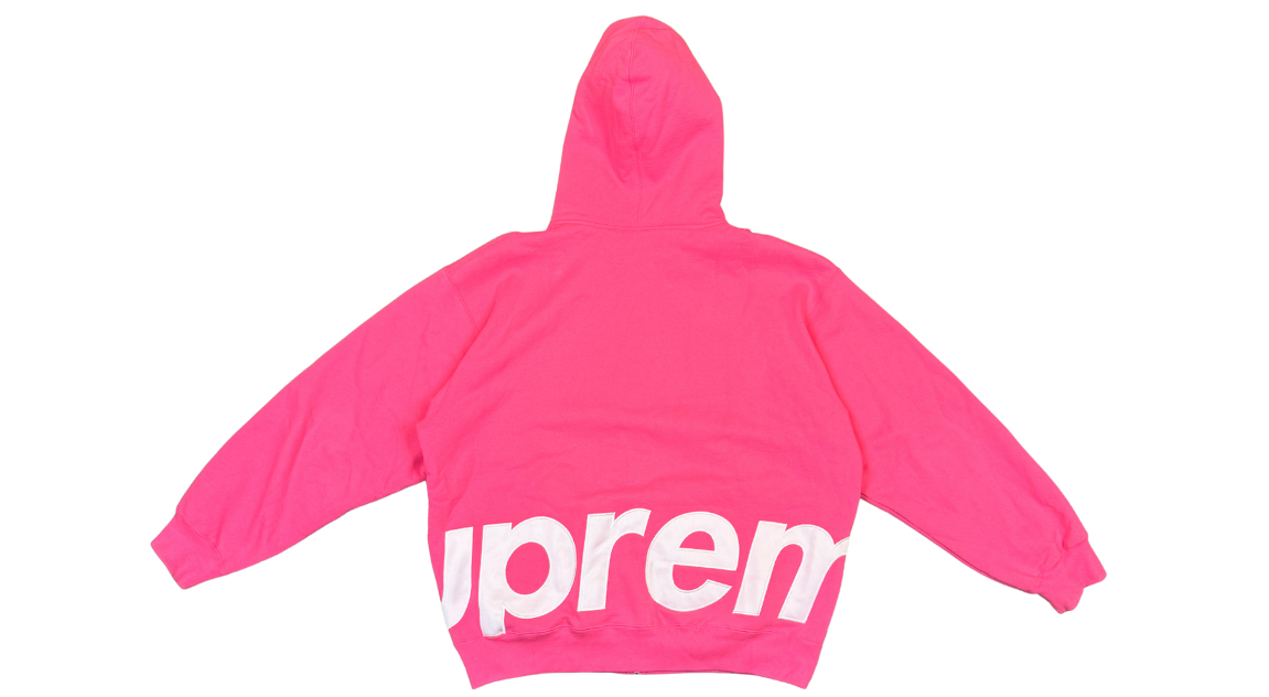 Supreme Big Logo Zip Up Hooded Sweatshirt Magenta (P)