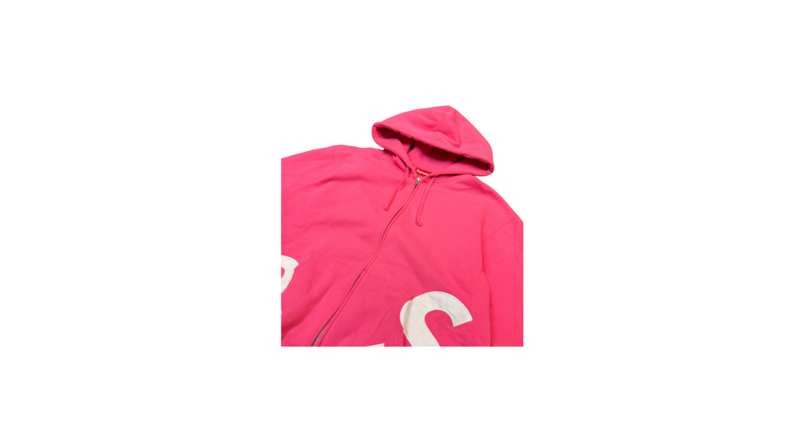 Supreme Big Logo Zip Up Hooded Sweatshirt Magenta (P)