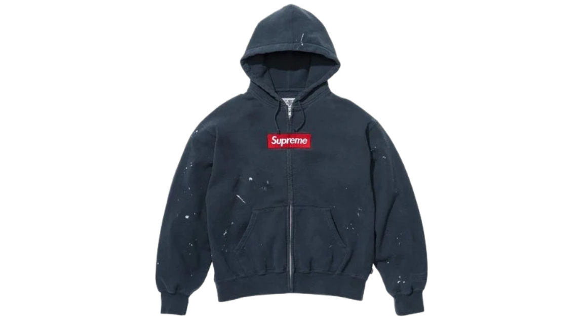 Supreme MM6 Maison Margiela Box Logo Zip Up Navy