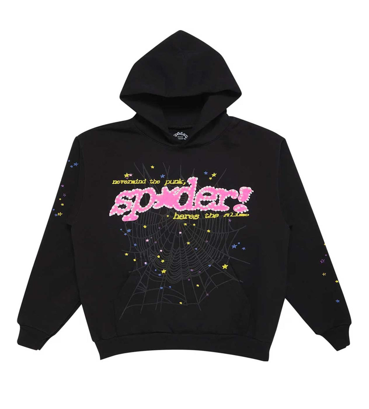 Sp5der Pink Hoodie V2 Black