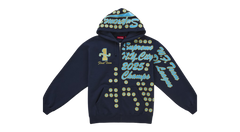 Supreme League Champs Zip Up Hooded Sweatshirt Navy (P)