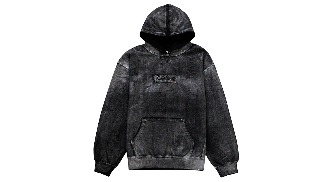 Supreme x MM6 Maison Margiela Foil Box Logo Hoodie Black