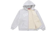 Supreme Arc Thermal Lined Zip Up Hoodie Ash Grey