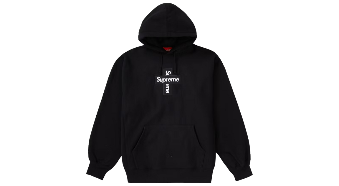 Supreme Cross Box Logo Hoodie Black (FW20)