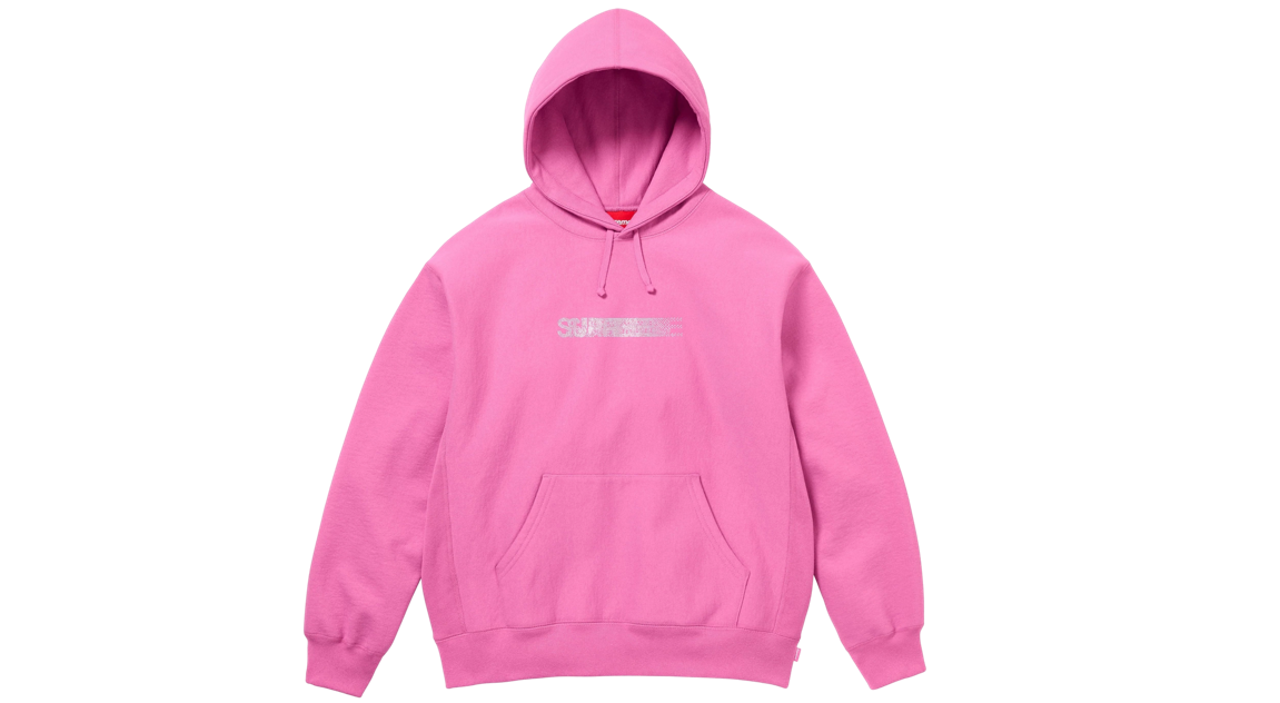 Supreme Swarovski Motion Logo Hoodie Pink
