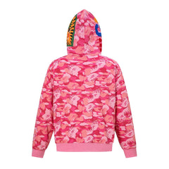 BAPE Shark Full Zip Camo Hoodie (Pink Camo)