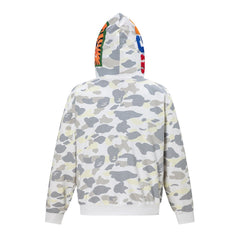 BAPE Shark Full Zip Camo Hoodie (White Camo)